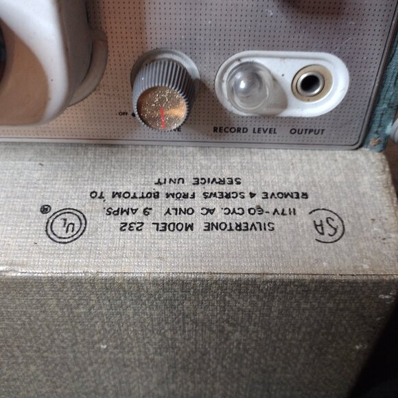 Vintage Silvertone Model 232 Reel To Reel Recorder, Player and Speaker - Picture 11 of 12